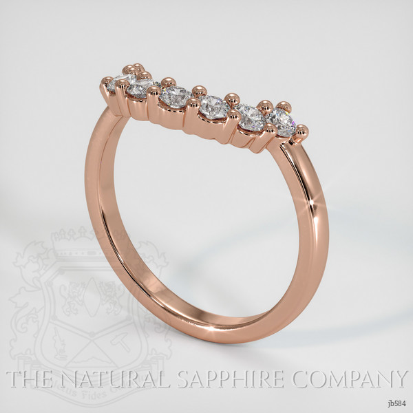 14K Rose Gold Diamond Prong Wedding Band