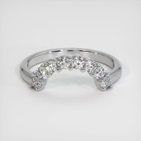 14K White Gold Diamond Prong Wedding Band Video
