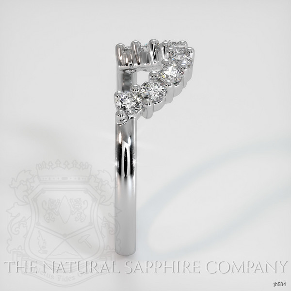 14K White Gold Diamond Prong Wedding Band