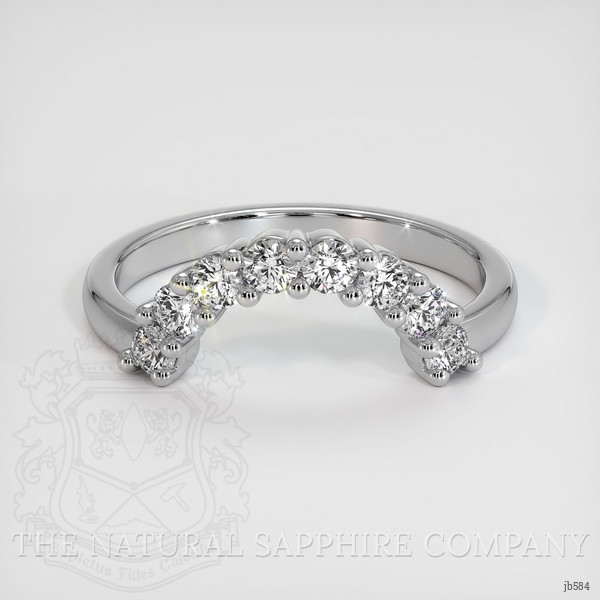 18K White Gold Diamond Prong Wedding Band