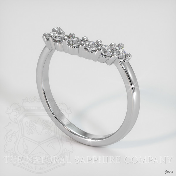 18K White Gold Diamond Prong Wedding Band