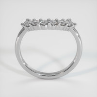 18K White Gold Diamond Prong Wedding Band Image