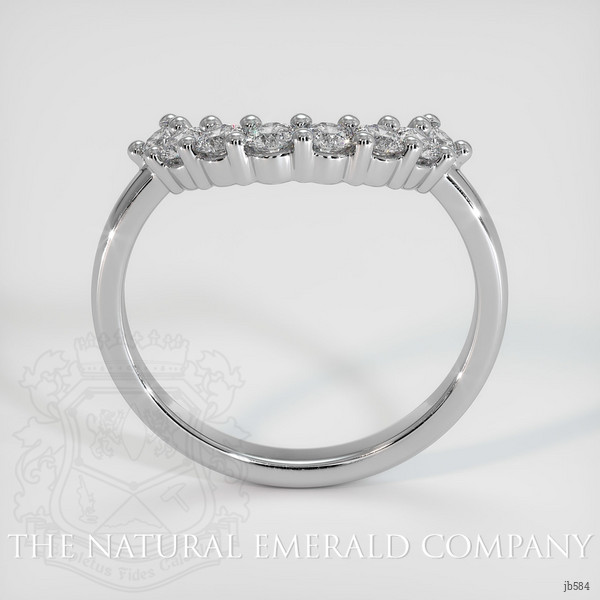 18K White Gold Diamond Prong Wedding Band