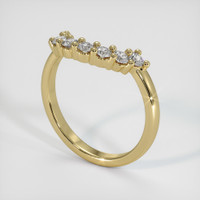 14K Yellow Gold Diamond Prong Wedding Band Image