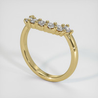 18K Yellow Gold Diamond Prong Wedding Band Image