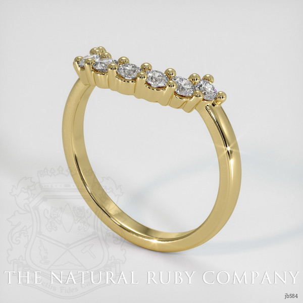 18K Yellow Gold Diamond Prong Wedding Band