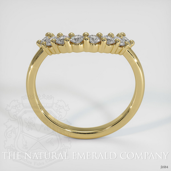 18K Yellow Gold Diamond Prong Wedding Band