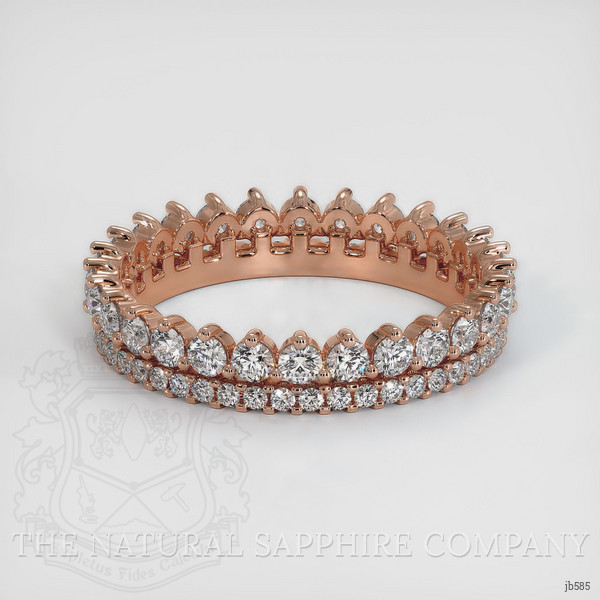 14K Rose Gold Diamond Eternity Wedding Band