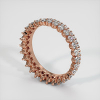 14K Rose Gold Diamond Eternity Wedding Band Image