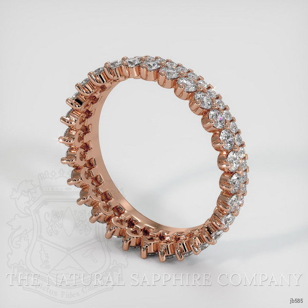 14K Rose Gold Diamond Eternity Wedding Band