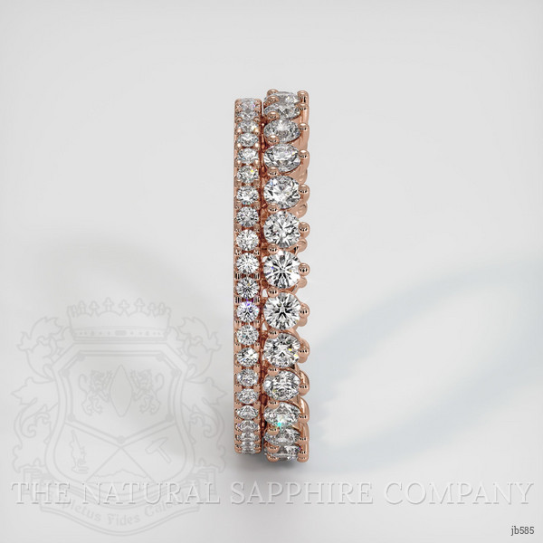 14K Rose Gold Diamond Eternity Wedding Band