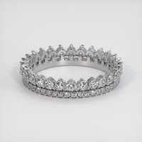 14K White Gold Diamond and Diamond Eternity Wedding Band Image