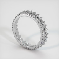 14K White Gold Diamond and Diamond Eternity Wedding Band Image