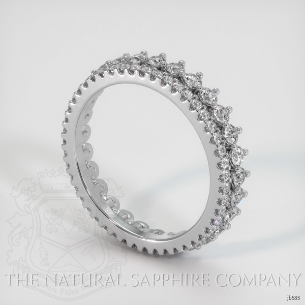 14K White Gold Diamond and Diamond Eternity Wedding Band
