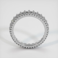 14K White Gold Diamond and Diamond Eternity Wedding Band Image