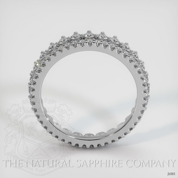 14K White Gold Diamond and Diamond Eternity Wedding Band
