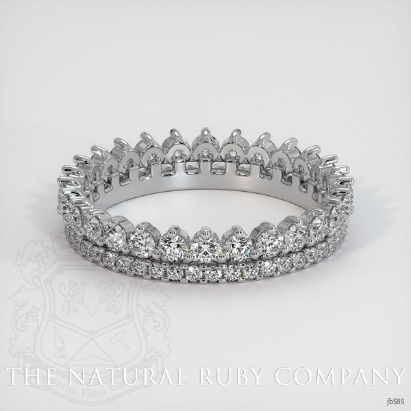 18K White Gold Diamond and Diamond Eternity Wedding Band