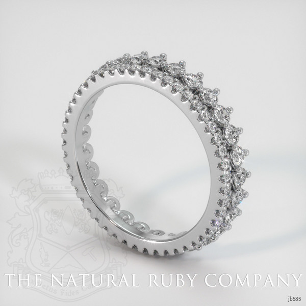 18K White Gold Diamond and Diamond Eternity Wedding Band