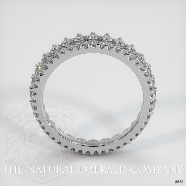 18K White Gold Diamond and Diamond Eternity Wedding Band