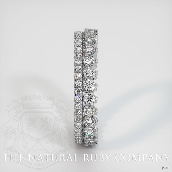 18K White Gold Diamond and Diamond Eternity Wedding Band