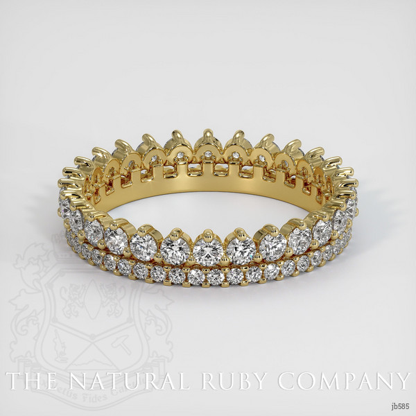 14K Yellow Gold Diamond and Diamond Eternity Wedding Band