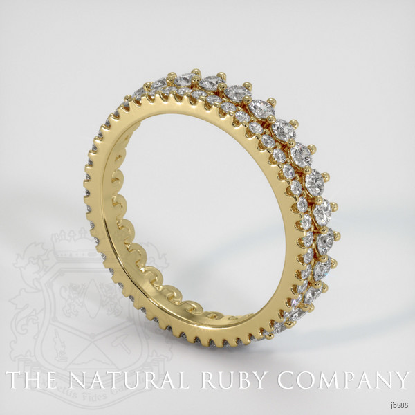 14K Yellow Gold Diamond and Diamond Eternity Wedding Band