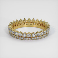 18K Yellow Gold Diamond and Diamond Eternity Wedding Band Image