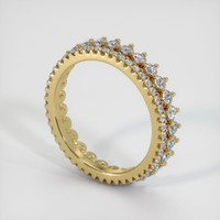 18K Yellow Gold Diamond and Diamond Eternity Wedding Band Image
