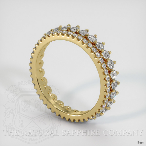 18K Yellow Gold Diamond and Diamond Eternity Wedding Band
