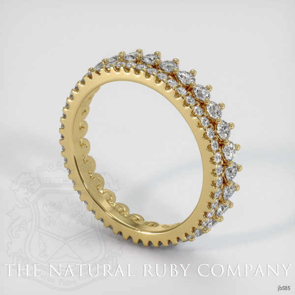 18K Yellow Gold Diamond and Diamond Eternity Wedding Band