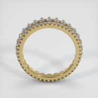 18K Yellow Gold Diamond and Diamond Eternity Wedding Band Image