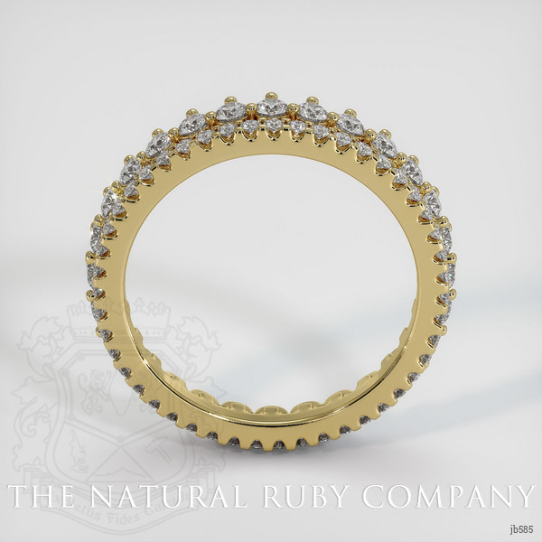 18K Yellow Gold Diamond and Diamond Eternity Wedding Band