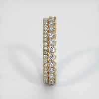 18K Yellow Gold Diamond and Diamond Eternity Wedding Band Image