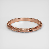 14K Rose Gold Antique Style Plain Band Video
