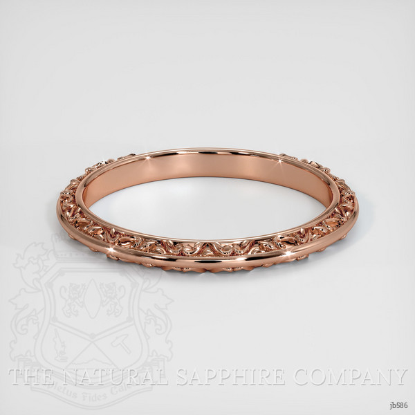 14K Rose Gold Antique Style Plain Band