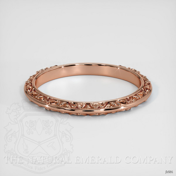 14K Rose Gold Antique Style Plain Band