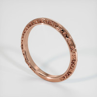 14K Rose Gold Antique Style Plain Band Image