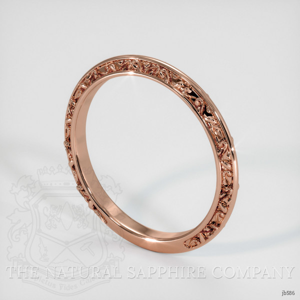 14K Rose Gold Antique Style Plain Band