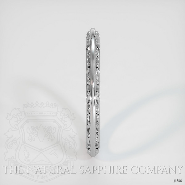 14K White Gold Antique Style Plain Band