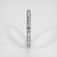 18K White Gold Antique Style Plain Band Image