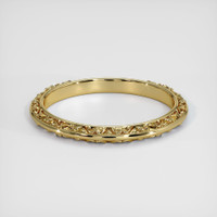 14K Yellow Gold Antique Style Plain Band Video