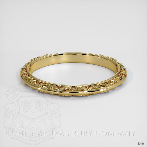 14K Yellow Gold Antique Style Plain Band