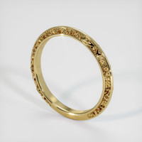 14K Yellow Gold Antique Style Plain Band Image