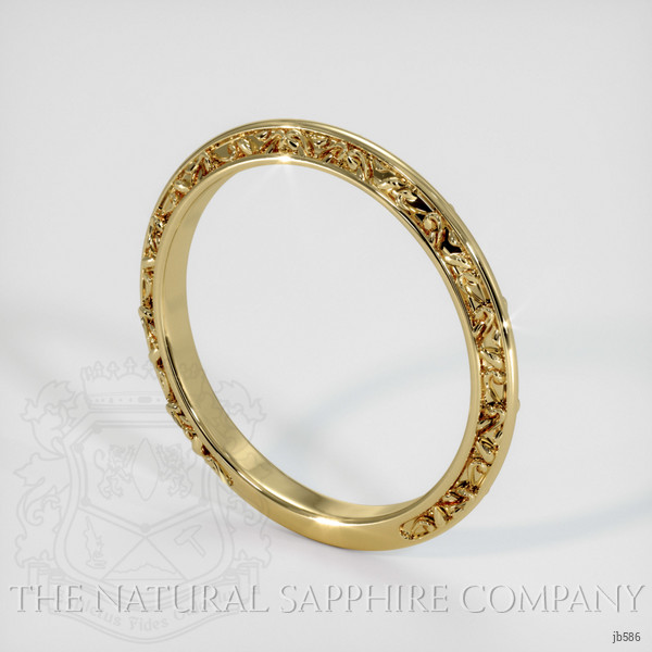 14K Yellow Gold Antique Style Plain Band