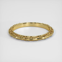 18K Yellow Gold Antique Style Plain Band Video