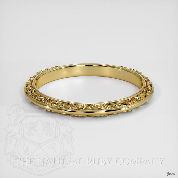 18K Yellow Gold Antique Style Plain Band
