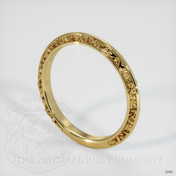 18K Yellow Gold Antique Style Plain Band
