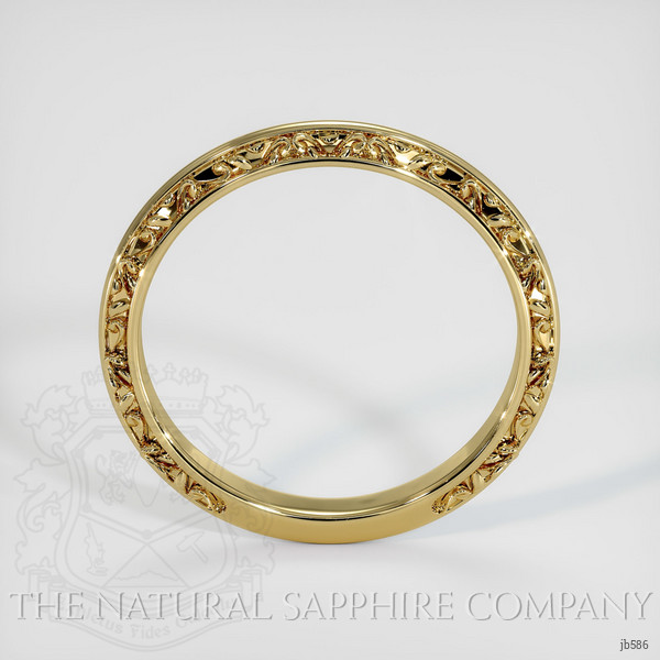 18K Yellow Gold Antique Style Plain Band