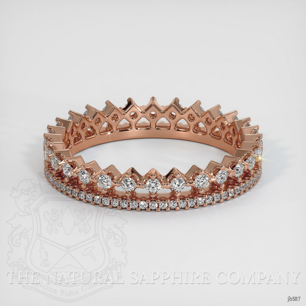 14K Rose Gold Diamond Eternity Wedding Band
