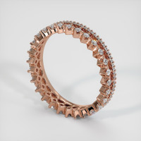 14K Rose Gold Diamond Eternity Wedding Band Image